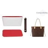 [Set of 3]Dark Brown Shoulder Strap Pad+Red Liner+Bottom Pad