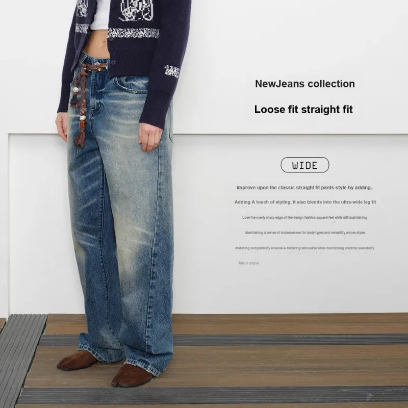 KREATE Jeans Unisex Washed Blue-5
