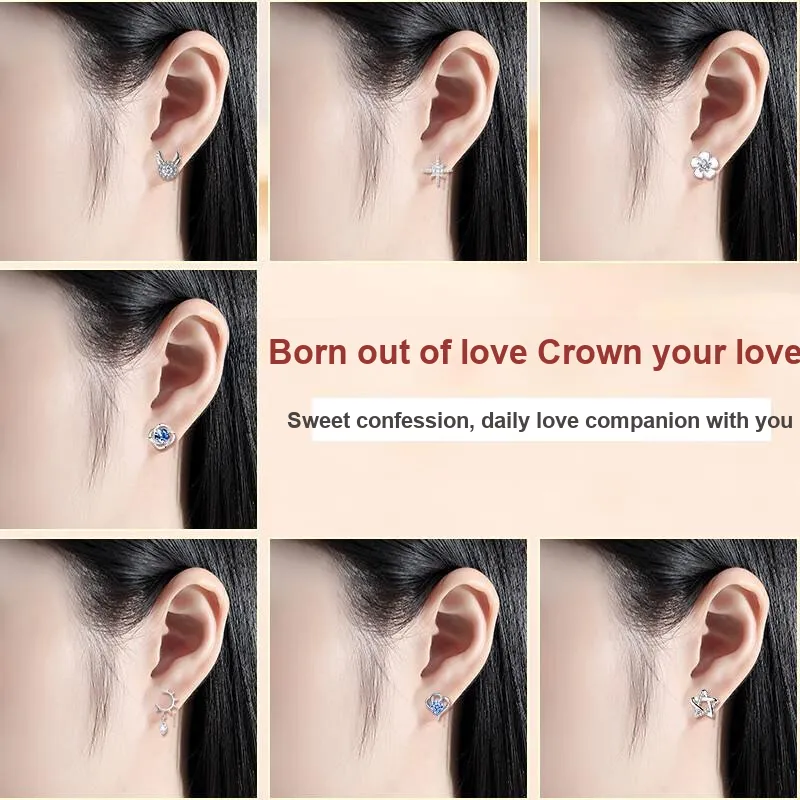 DJIN 999 Fine Silver Stud Earrings Women's-2