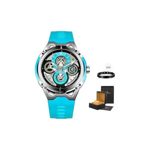 FR Four Pack Collection Кварцевый механизм Силиконовый ремешок Унисекс Синий циферблат