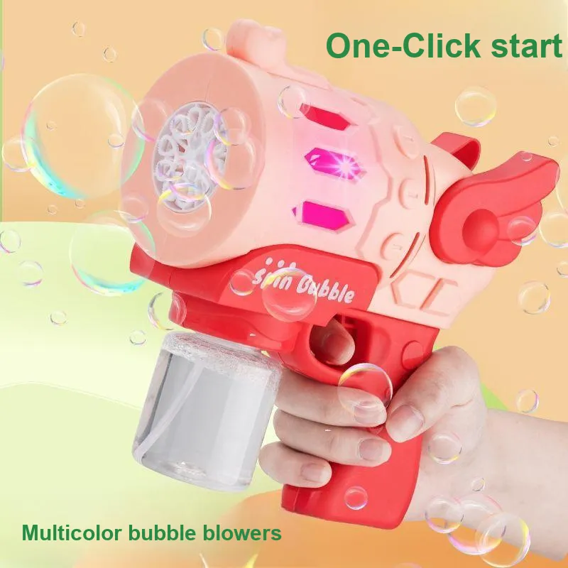 OLOEY Fully Automatic Handheld Light Bubble Gun Bubble Machines-3