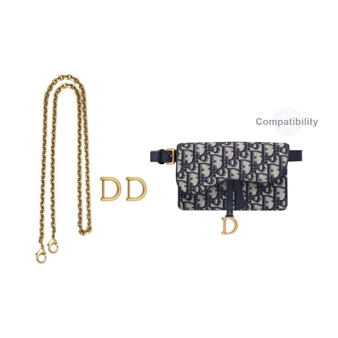 GUYI Microfiber Leather Bag Strap Accessory Bag Women's Antique Gold