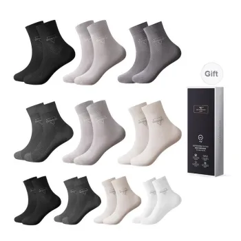 SEPTWOLVES Mid Calf Socks Men's Box Of 10 Packs Mixed Color