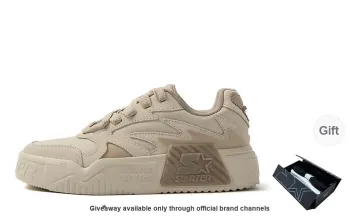 STARTER Vol Series Anti Slip Wear Resistant Low Top Skateboard Shoes Unisex Almond