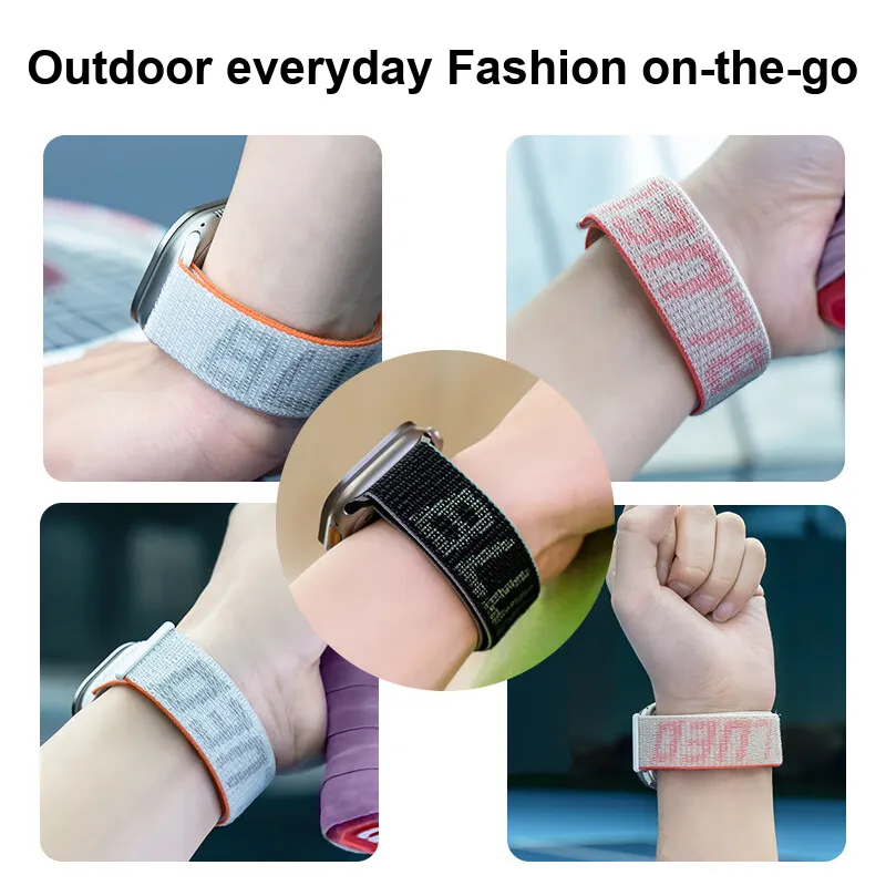 BLUEO Apple Compatibility Watch Band 220mm Nylon Material-2
