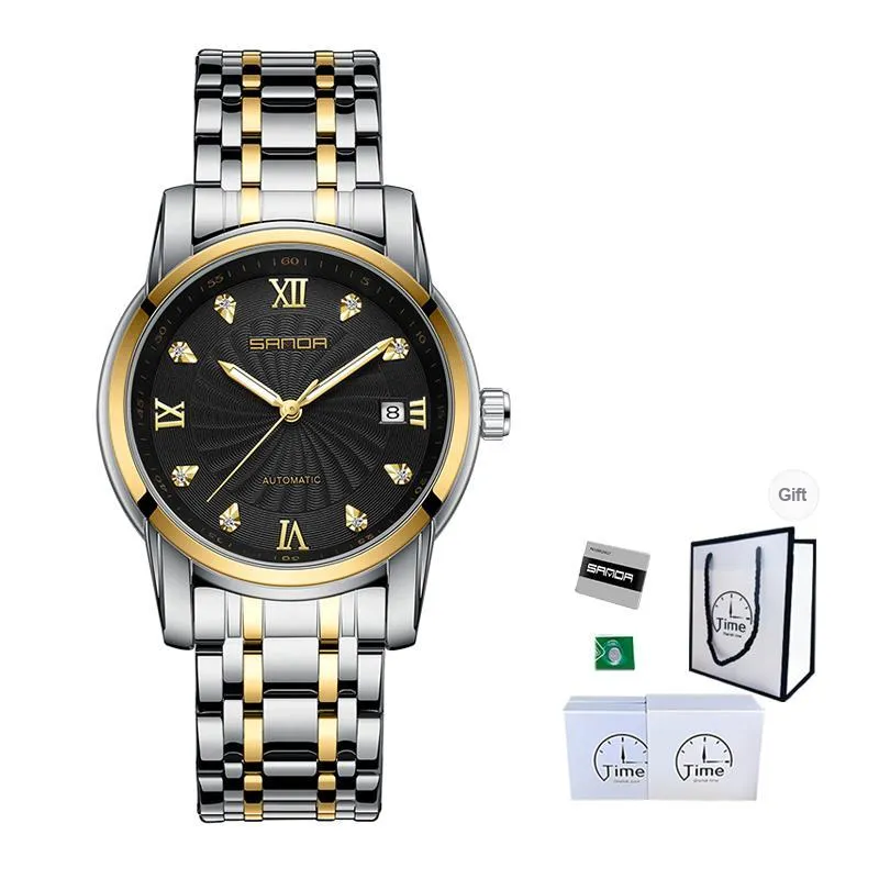 Sanda Automatic Mechanical Movement Watch Men's Watches Black Dial-1