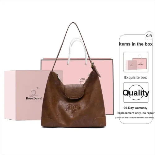ROSEDAWN PU Shoulder Bag Crossbody Bag Regular Women's Brown/Black
