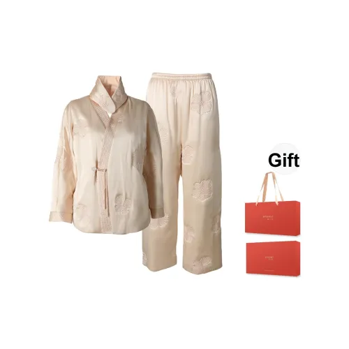JINSANT Золотой Розовый Включает в себя стильный шарф Женские пижамные комплекты