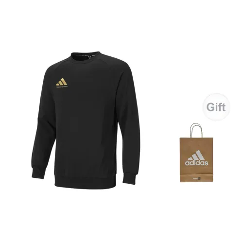 Adidas Sweatshirts Men Black/Gold+Gift Bag Included