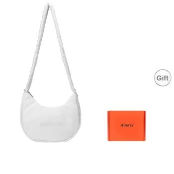 Subtle Fabric Cloud Shoulder Bag Unisex Ecru/Black