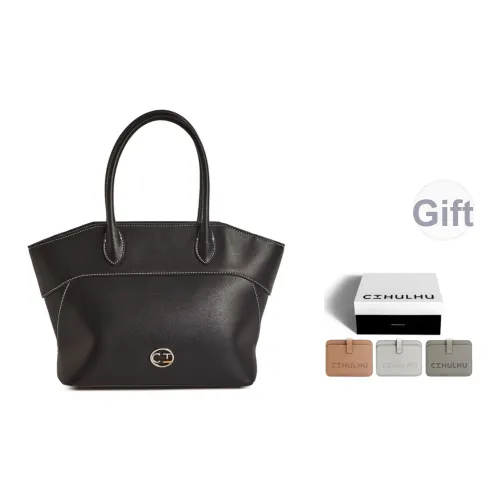 Cthulhu Коровья кожа Смайлик Тоут Одно плечо Через плечо Сумка Средний Женские Коричневый черный