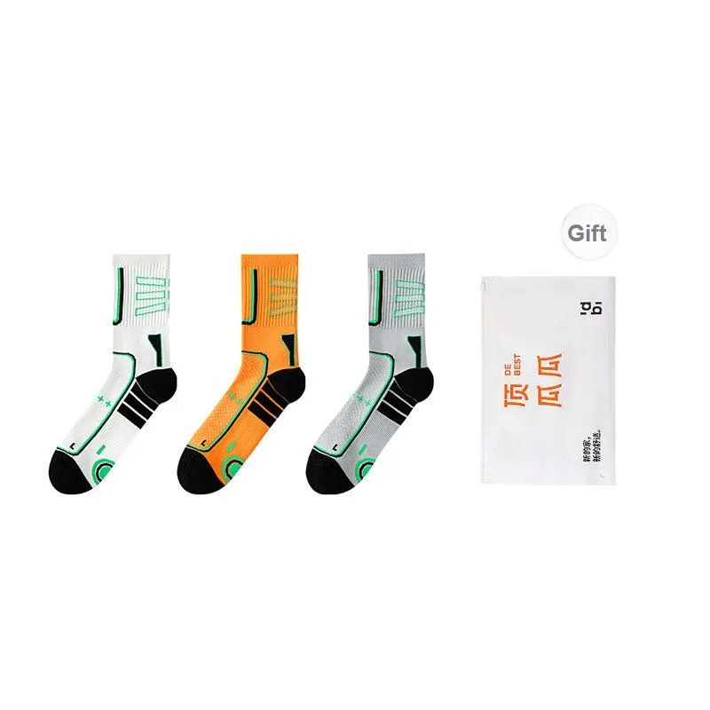 Top Melon Basketball Socks Men's Shopping Bag Combo Set-7