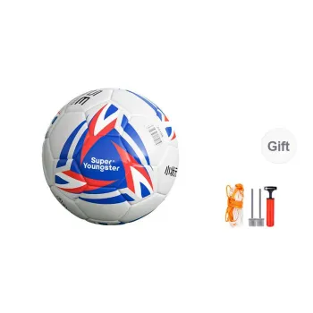 Papaison Size 34, Size 5, Size Soccer PVC Unisex Red Blue White