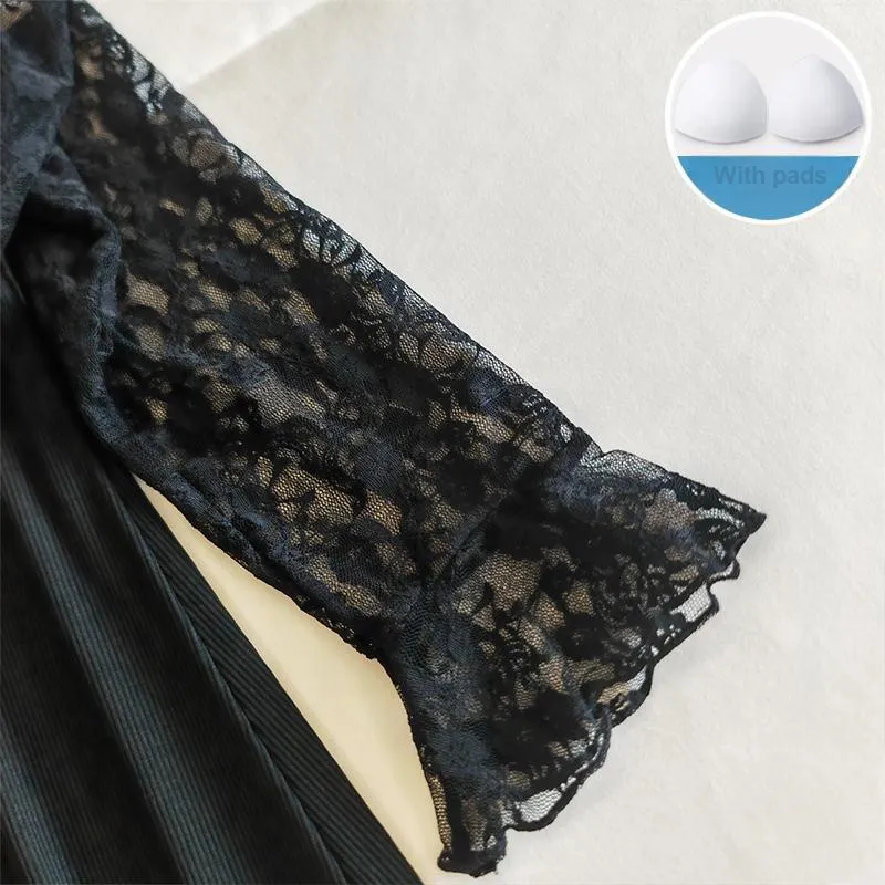 Sleeping Beauty Nightgown Women's Black-4