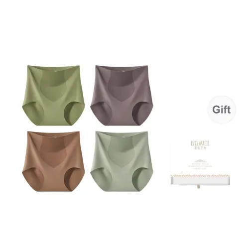 XIA.WA.ZHI.XIU Underpants Women's Shopping Bag 4 Pack