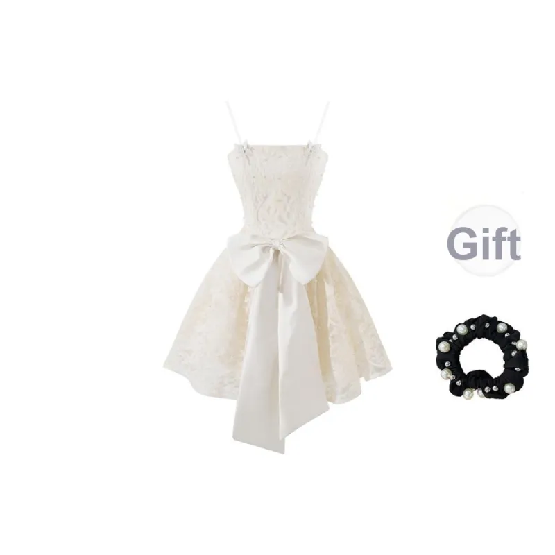 JSUHH Slip Dresses Women's White+Hair Tie Comes With-1
