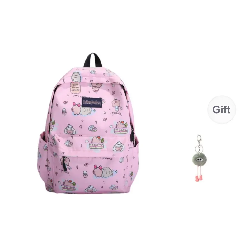 KAMLUI Nylon Backpack Women's White/Black/Pink/Khaki-14