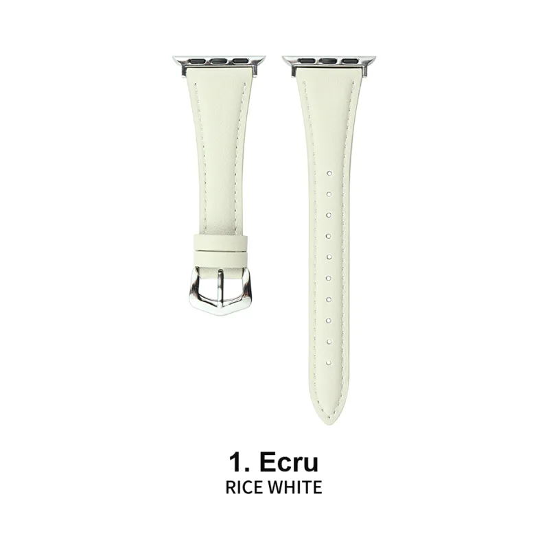Vobafe Watch Band Apple Compatibility Cowhide Leather Material-1