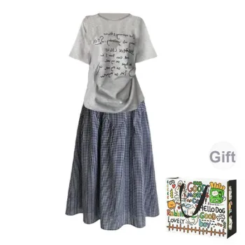 ZVJH Two Piece Skirt Sets Women's