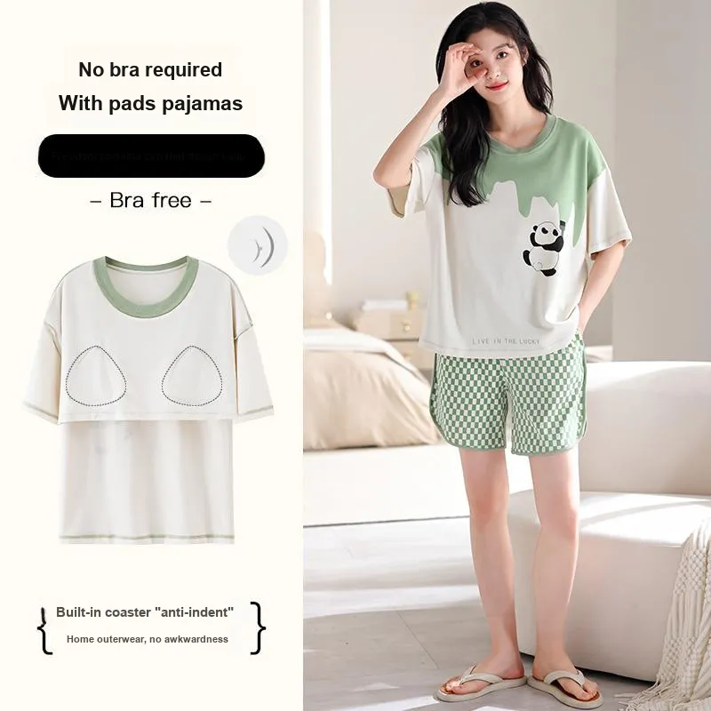 BONAS Pajama Set Women's Light Green-1