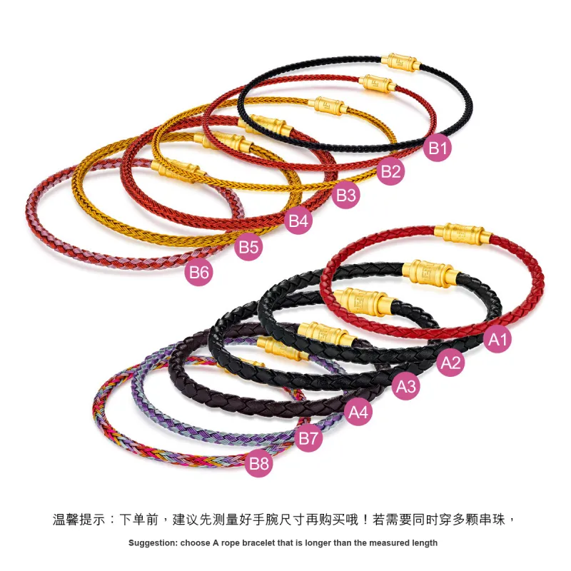 LUKFOOK JEWELLERY Leather Cord Bracelets Unisex-4