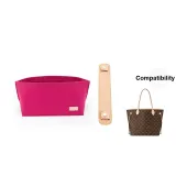 NF Medium Size Rose Red Liner+Vegetable Tanned Leather Shoulder Pads 23cm (Vegetable Tanned Cow Leather)