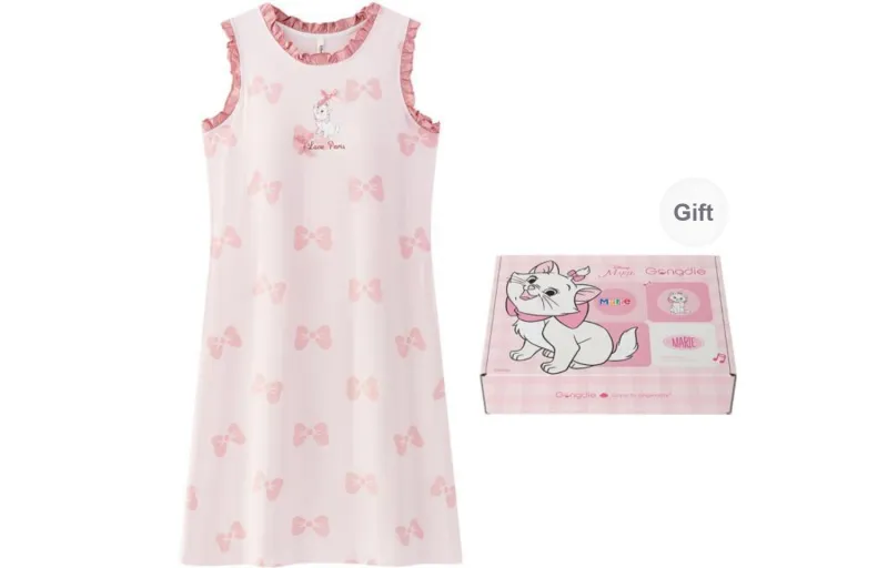 Gongdie x MALIMAO,LIANMINGKUAN Nightgown Women's Gift Box Set Pink-0