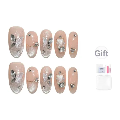 BDQC Мягкий Розовый Бабочка Осветляющий 20 мм Фальшивая Погоня Овальный Розовый Градиент Милый