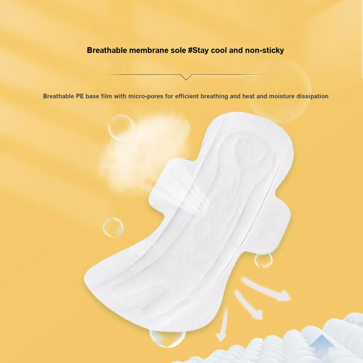 FREEMORE Маленькое черное платье Бесшовный Ease Ежедневное использование Хлопок Мягкий Гигиенические прокладки 240 мм Комфортный и дышащий