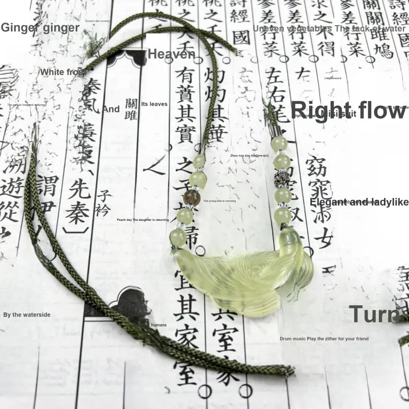 Tang Zhi Serpentine Jade Necklaces Unisex-1