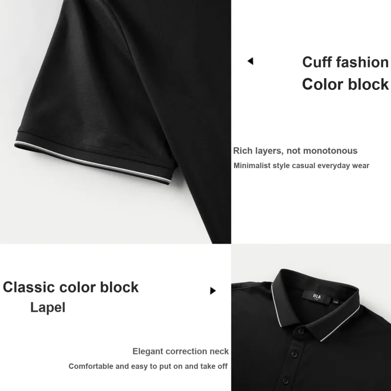 HLA Short Sleeved Polo Shirt Men's-4