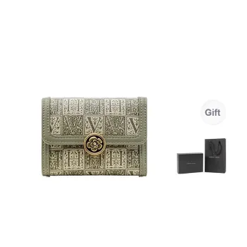 VANESSA HOGAN Monogram Artificial Leather Coin Purse Clutch Card Holder Wallet Small Size Women's Multicolor