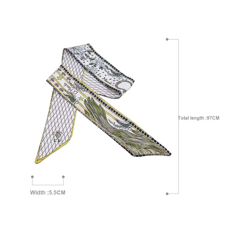 Fabric Silk Scarf Bag Strap Women's Multicolor-12