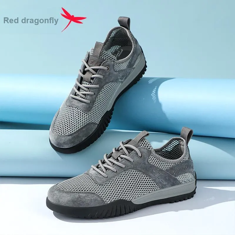 RED DRAGONFLY Summer Men's Casual Shoes Men's Low Top Comfortable And Breathable-4