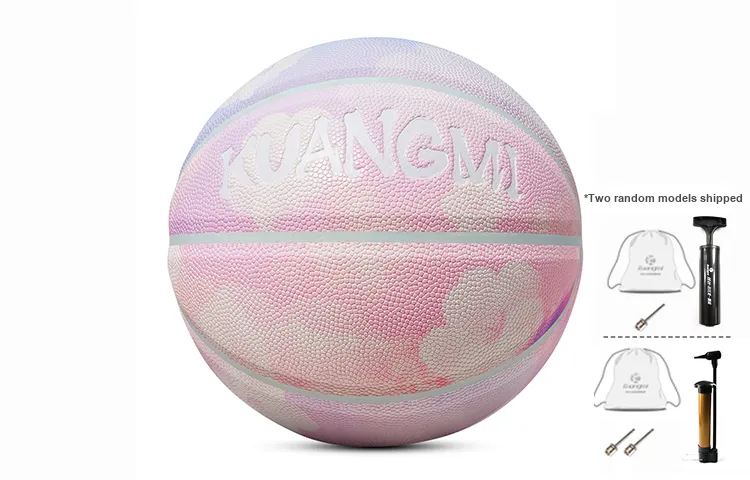 Kuangmi Watercolor Collection PU Basketball Pink Size 7 Training Unisex-1