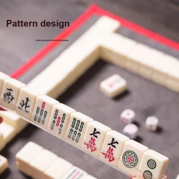 Watermelon Vine Mini Mahjong Hand Cranked Trumpets Portable Small Mahjong Set Board Games