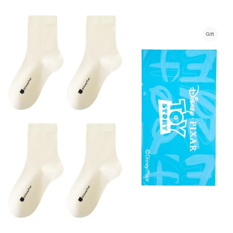 Disney Mid Calf Socks Women's Box 4 Pack-4