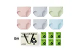 Pearl Gray+Pearl Gray+Peach Pink+Peach Pink+Fresh Mustard Green+Tiffany Blue