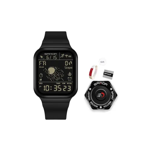 Sanda Electronic Механизм TPU Ремешок Часы Мужские Циферблат Серый