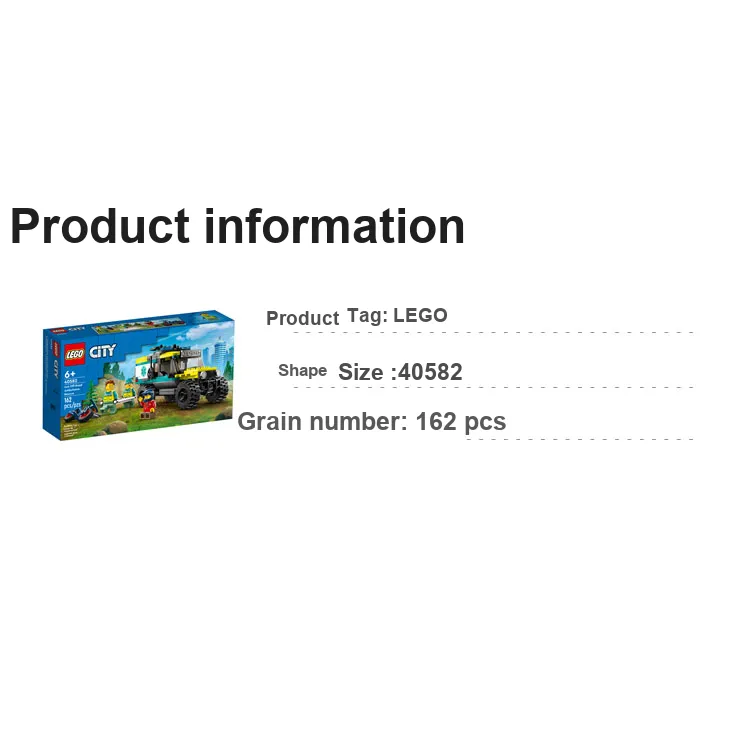 LEGO City Collection 4x4 Trail Running Rescue Vehicle Building Blocks 136pcs 40582-2