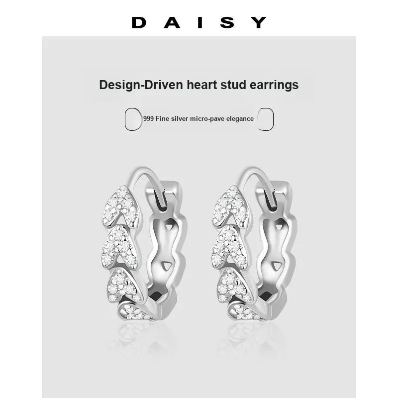 Daisy Dream Full Sterling Silver Earrings Women's-4