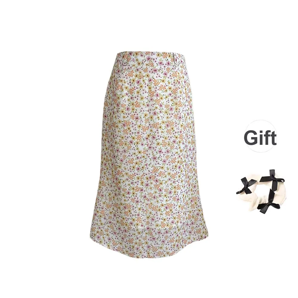 TURN UP Casual Short Skirts Women's Multicolor+Bowknot Hair Tie Comes With