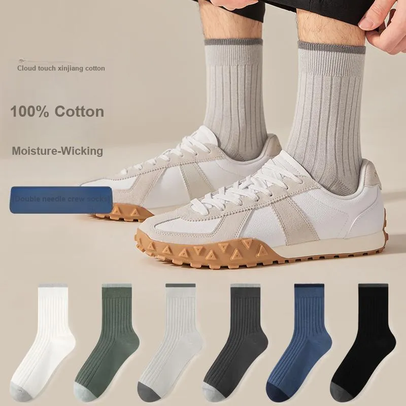 PLANDOO Mid Calf Socks Men's Shopping Bag 5 Pack-1