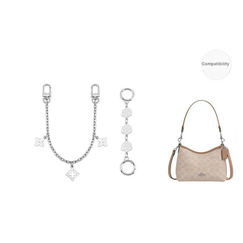 Ingenuity Handmade Metal Alloy Bag Strap Women's White-2