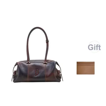 PECO Cow Leather Long Handle Portable One Shoulder Bag Women's Multicolor