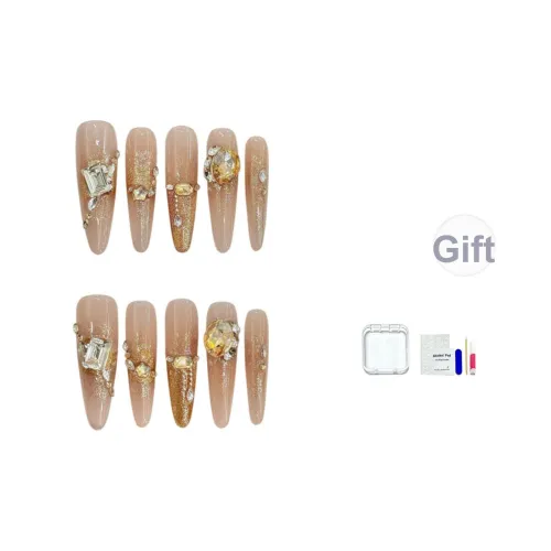 HUYONG Waltz Искрящийся Апельсин Тон Стеклянные бусины False Nail Овал Кожа Подчеркивающий Смужка Кошачий глаз 20 мм