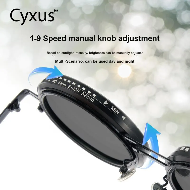 CYXUS Metal Round Sunglasses Unisex-1