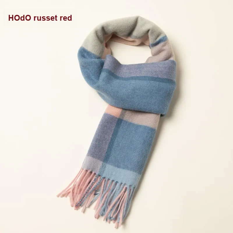 Red Bean 100% Cashmere Knit Scarves Women's-5