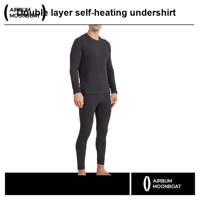 Airbum Underwear Thermal Set Men's Ink Black-3