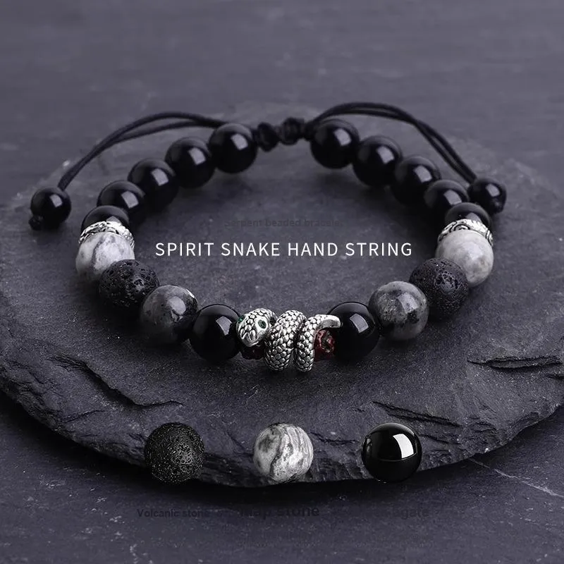 FOREVER MELODY Map Stone Bracelets Men's-1